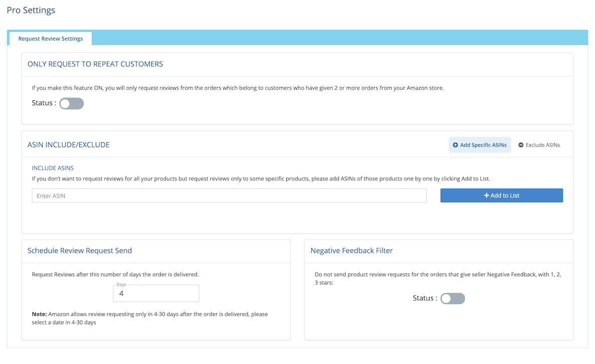 Advanced Settings & Reports Advanced Settings & Reports
