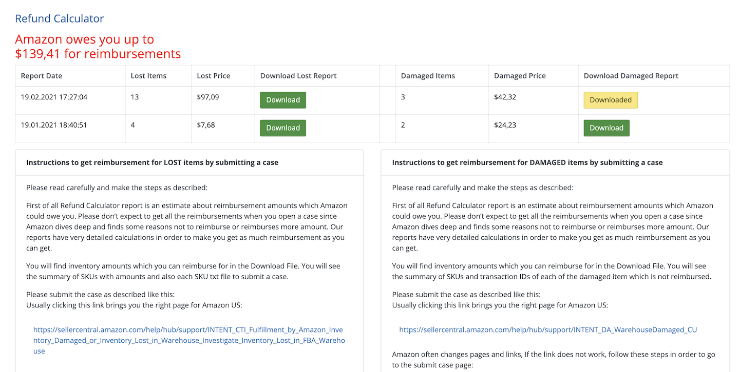 Refund Calculator